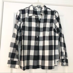 Talbots Black Paid Top